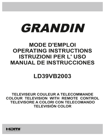 Manuel du propriétaire | Grandin LD39VB2003 Téléviseur LCD Manuel utilisateur | Fixfr