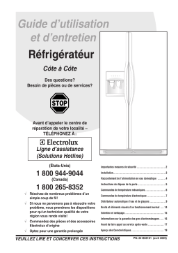 Frigidaire FRS6HR35KS Manuel utilisateur