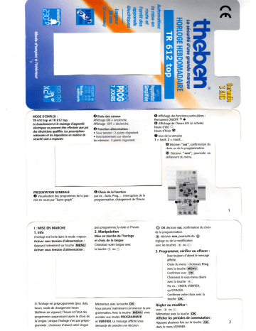 Manuel du propriétaire | THEBEN TR 612 TOP Manuel utilisateur | Fixfr