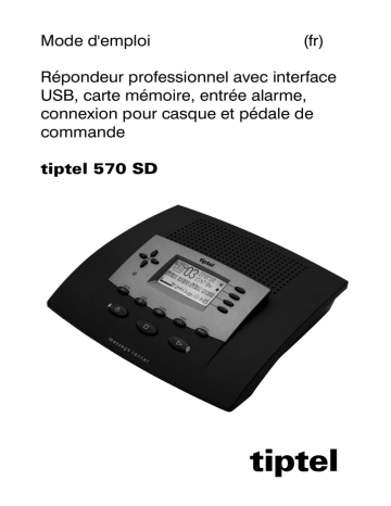 Tiptel 570 SD Manuel utilisateur | Fixfr