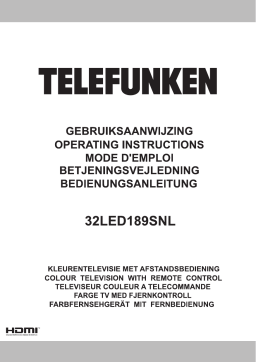 Telefunken 32LED189SNL Manuel utilisateur
