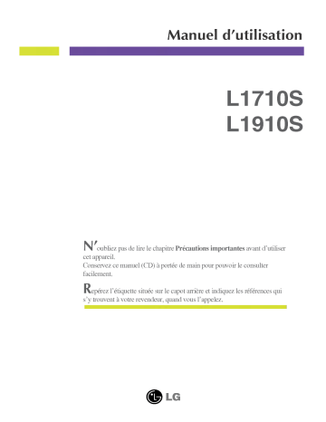 LG L1710SK Manuel du propriétaire | Fixfr