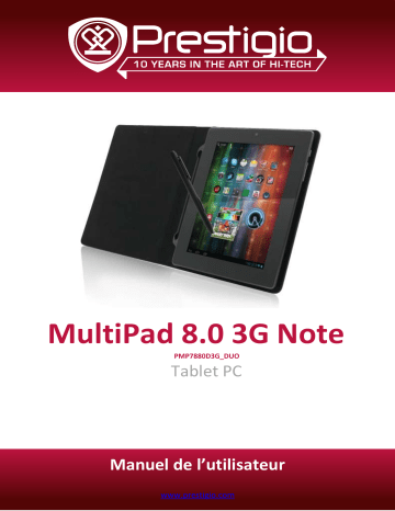 MultiPad 8.0 3G Note | Mode d'emploi | Prestigio MultiPad PMP-7880D 3G Duo Manuel utilisateur | Fixfr
