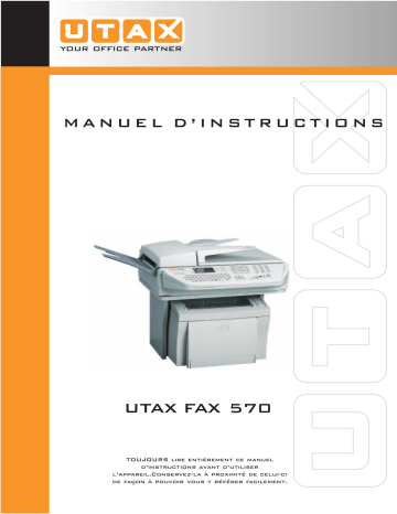 Mode d'emploi | Utax FAX 570 Fax System Manuel utilisateur | Fixfr