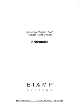 Biamp Advantage System One Modular Mixing System Manuel utilisateur