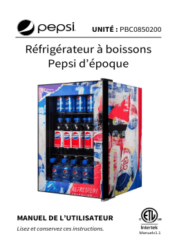 NewAir PBC0850200 Pepsi 90 Can "Pepsi Rewind" Freestanding Beverage Fridge  Manuel utilisateur