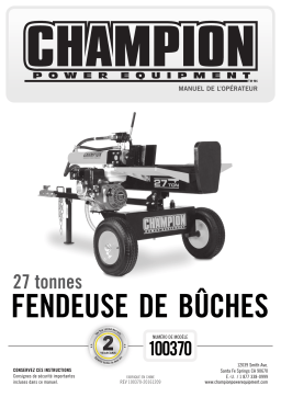 Champion Power Equipment 27-Ton Log Splitter Manuel utilisateur