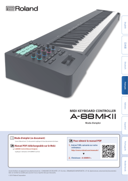 Roland A-88MKII MIDI键盘控制器 Manuel du propriétaire