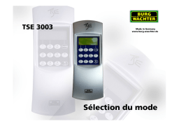 Burg-Wächter TSE 3003 Secutronic Manuel utilisateur