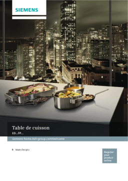 Siemens ED751FPB1F Table de cuisson Manuel utilisateur