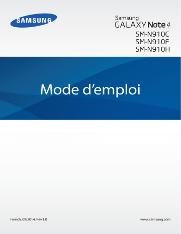 Manuel du propriétaire | Samsung SM-N910F - Galaxy Note 4 Manuel utilisateur | Fixfr