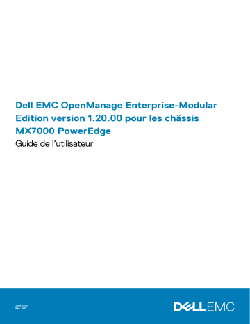 Dell PowerEdge MX7000 server Manuel utilisateur | Fixfr
