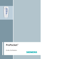 Siemens PROPOCKET Manuel utilisateur