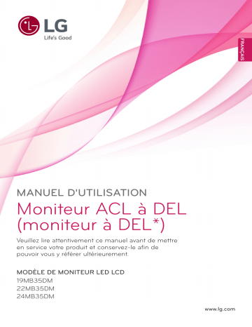 24MB35DM-B | 22MB35DM-B | LG 22MB35DM-I Manuel du propriétaire | Fixfr