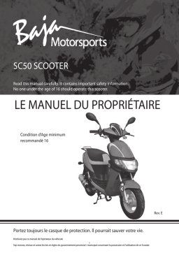 Baja motorsports SC50 Scooter Manuel du propriétaire