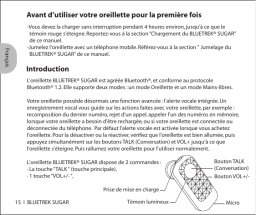 BlueTrek Sugar Manuel utilisateur