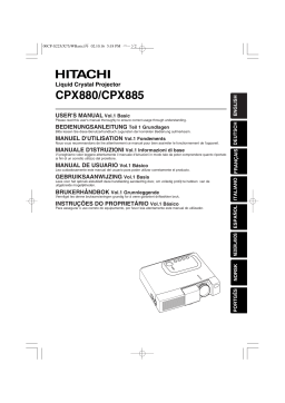 Hitachi CPX885W Manuel utilisateur