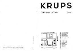 Krups F867 Manuel utilisateur