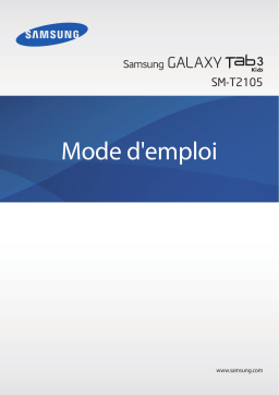 Samsung Galaxy Tab 3 Kids Manuel utilisateur