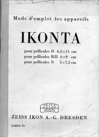 Zeiss Ikon Ikonta Mode d'emploi | Fixfr