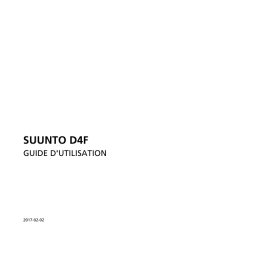 Suunto D4f Manuel utilisateur