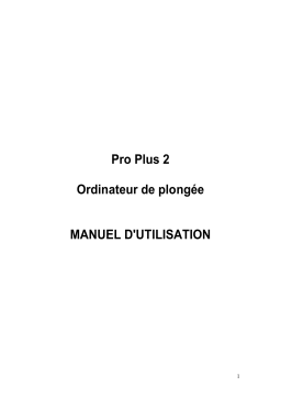 Oceanic Pro Plus 2 Manuel utilisateur