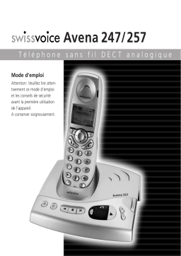 SwissVoice Avena 257 Manuel utilisateur