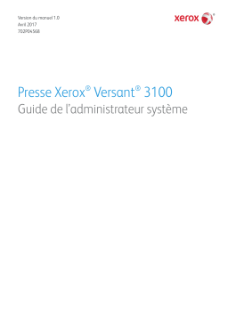 Xerox Versant 3100 Press Manuel utilisateur