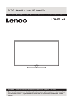 Lenco LED-5001-4K Manuel utilisateur