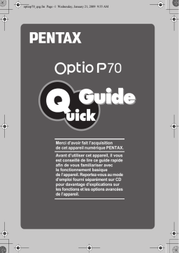 Pentax Série Optio P70 Manuel utilisateur