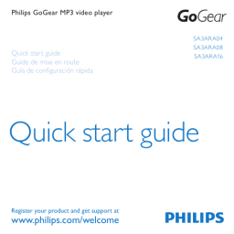 Philips SA3ARA04 Guide de démarrage rapide