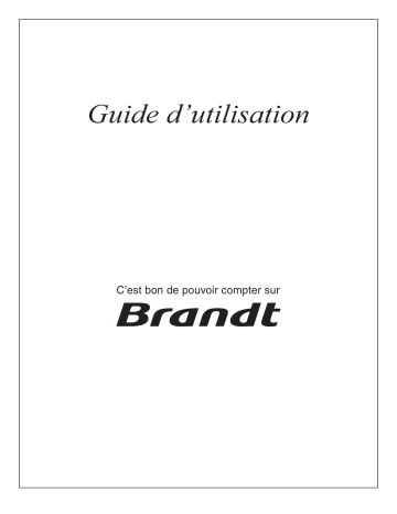 AE206BE1 | Manuel du propriétaire | Brandt AE206WE1 Manuel utilisateur | Fixfr