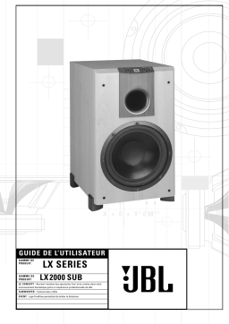 JBL LX 2000 SUB (220-240V) Manuel utilisateur