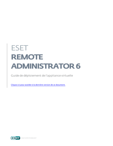 Mode d'emploi | ESET Remote Administrator 6.4 Manuel utilisateur | Fixfr