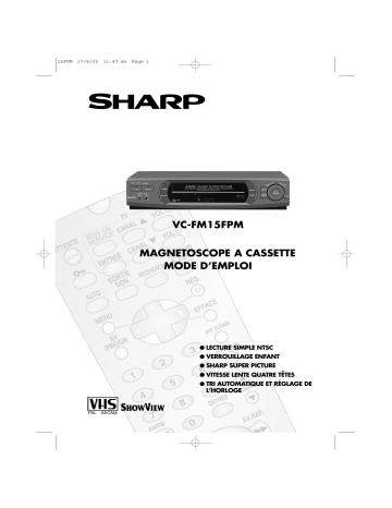 Manuel du propriétaire | Sharp VC-FM15FPM Manuel utilisateur | Fixfr