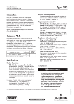 Fisher SR5 Guide d'installation