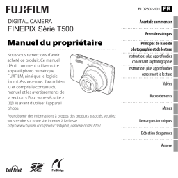 Fujifilm FinePix T500 Manuel utilisateur