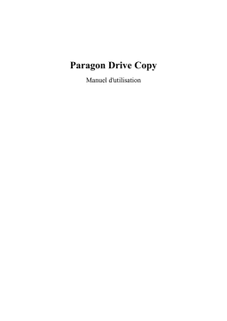 Paragon Software Drive Copy Manuel utilisateur