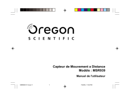 Oregon Scientific MSR939 Manuel utilisateur