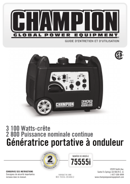 Champion Power Equipment 75555 Manuel utilisateur