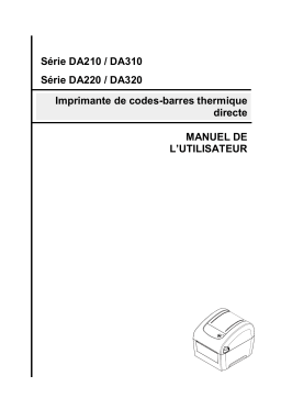 TSC DA210-DA220 Series Manuel utilisateur