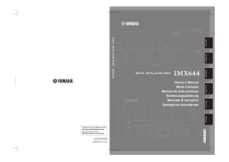 Yamaha IMX644 Manuel utilisateur