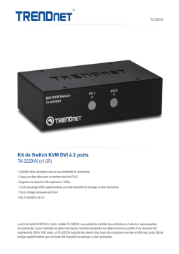 Trendnet TK-222DVK 2-Port DVI KVM Switch Kit Fiche technique