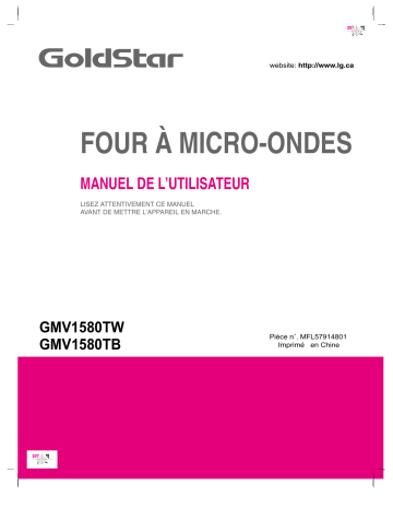 LG GMV1580TW Manuel du propriétaire | Fixfr
