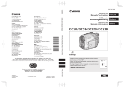 Canon DC50, DC51, DC220, DC230 : Manuel d'utilisation + IA