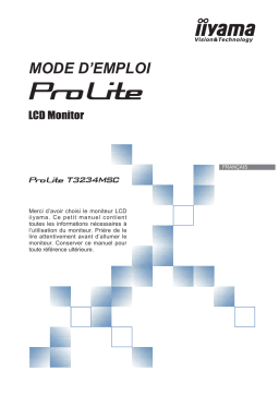 iiyama PROLITE T3234MSC Manuel utilisateur