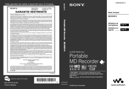 Sony MZ RH910 Mode d'emploi