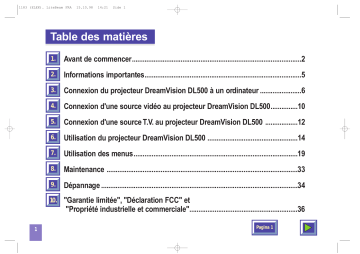 Manuel du propriétaire | DREAMVISION DL-500 Manuel utilisateur | Fixfr