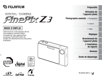 Fujifilm FinePix Z3 Mode d'emploi | Fixfr
