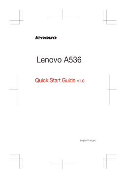 Lenovo A536 Guide de démarrage rapide